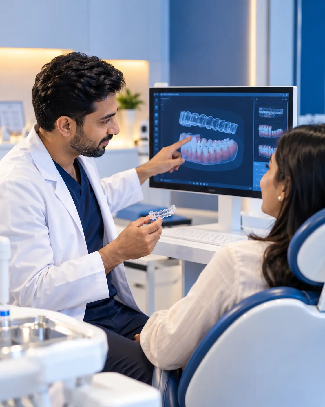 Orthodontic consultation for clear aligner treatment